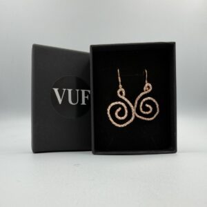 Σκουλαρίκια σπείρες σε stainless steel και χάλκινη απόχρωση. Χειροποίητα